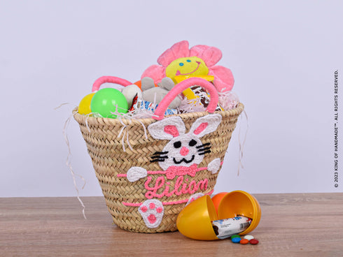 Personalized Easter Handmade Straw Basket: A Unique and Special Gift
